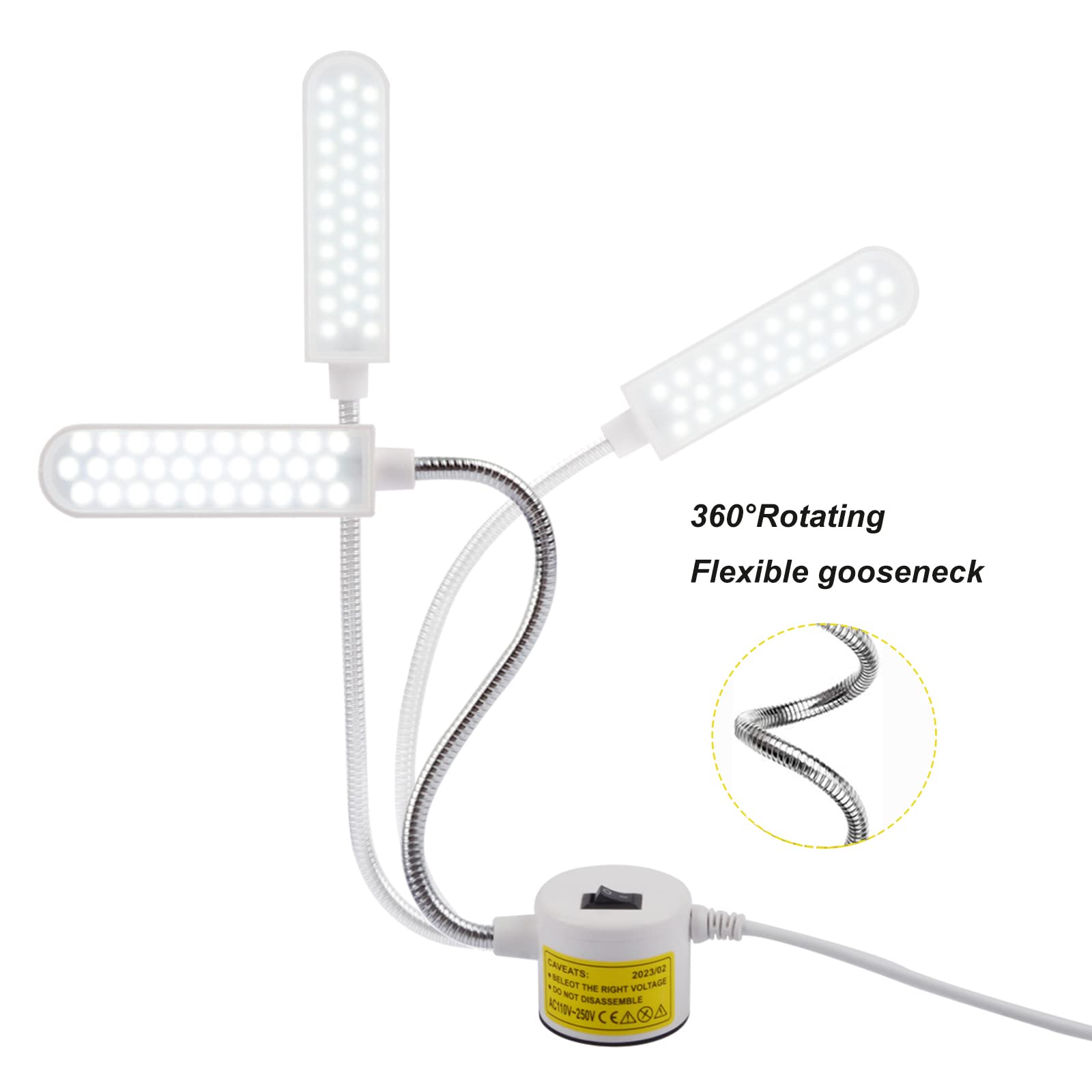 Autidefy 30Leds Sewing Machine Light, 6 Watt Portable Work Light, Flexible Gooseneck Lampe With Magnetic Base For Workbench Lath