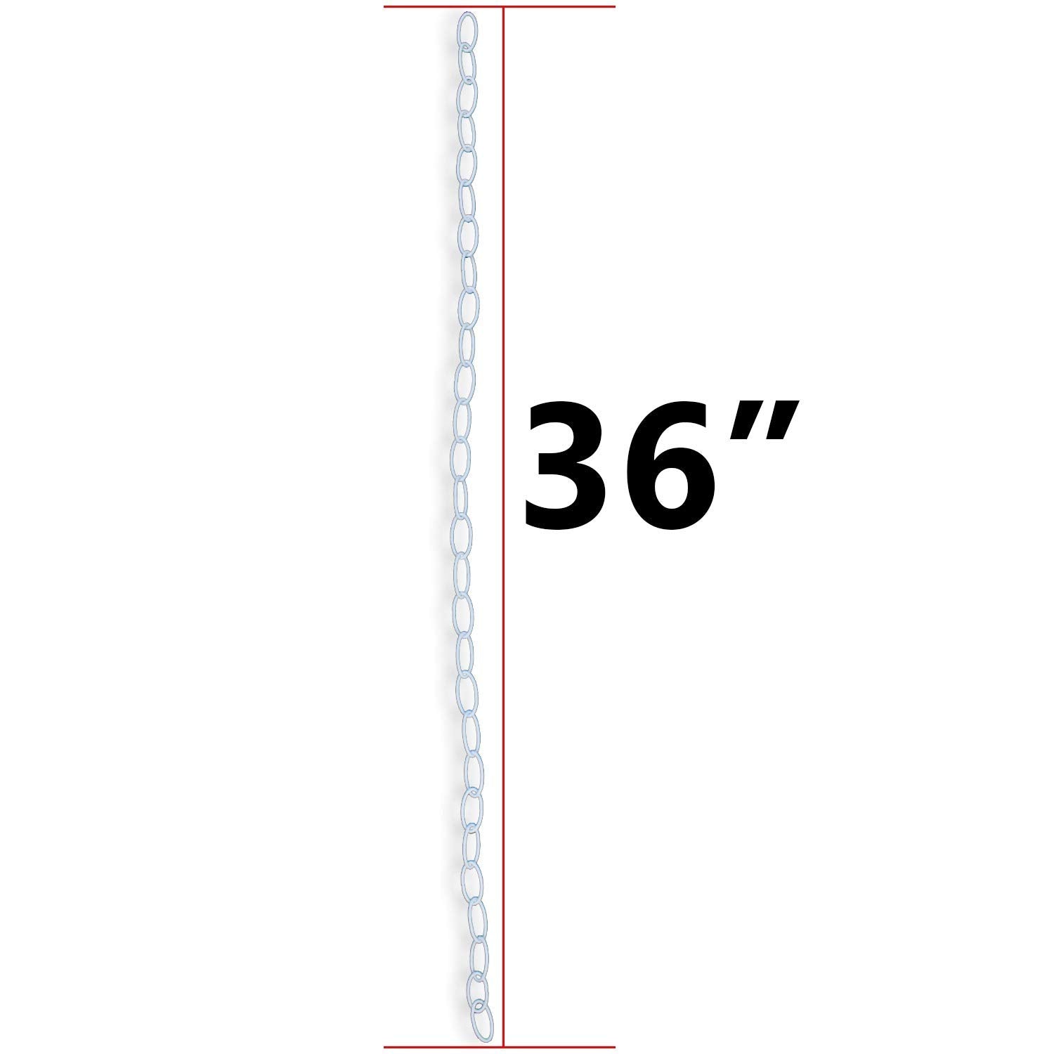 Blue Donuts Chain Extension, Strong Hold, 36 Inches Long, Powder Coated White, Model BD1701163