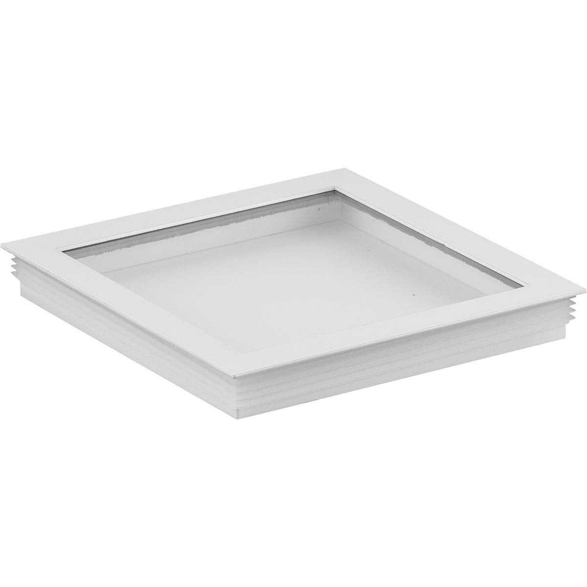 Square Collection 6'' Clear Glass Square Cylinder Lens Cover For P5644 Square White
