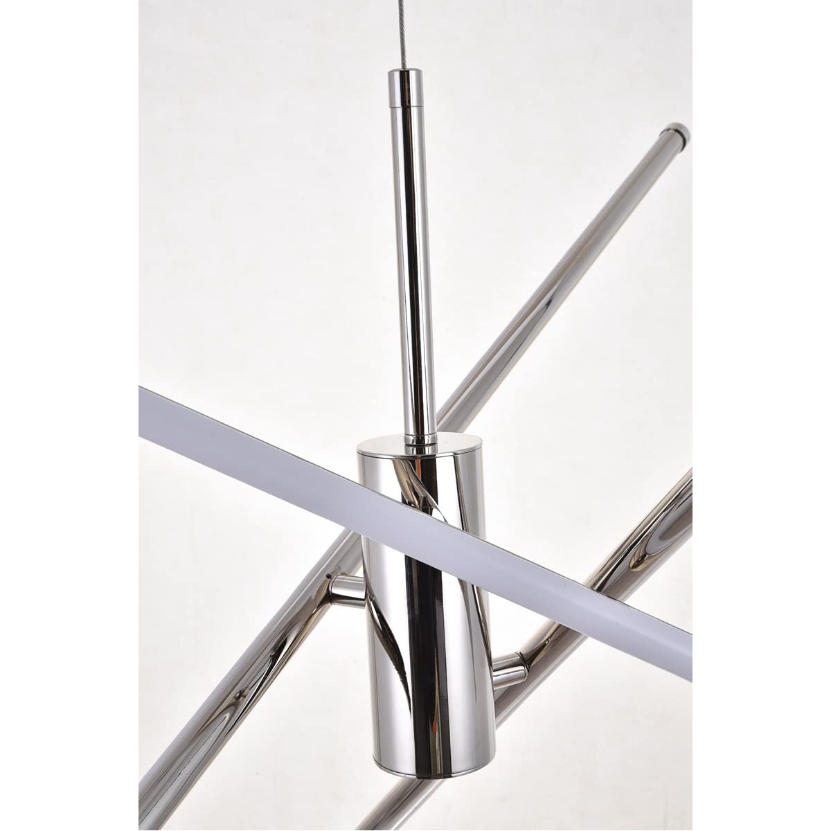 Elegant Lighting Living District Sonya 3-Light Modern Aluminum Pendant in Polished Nickel Finish