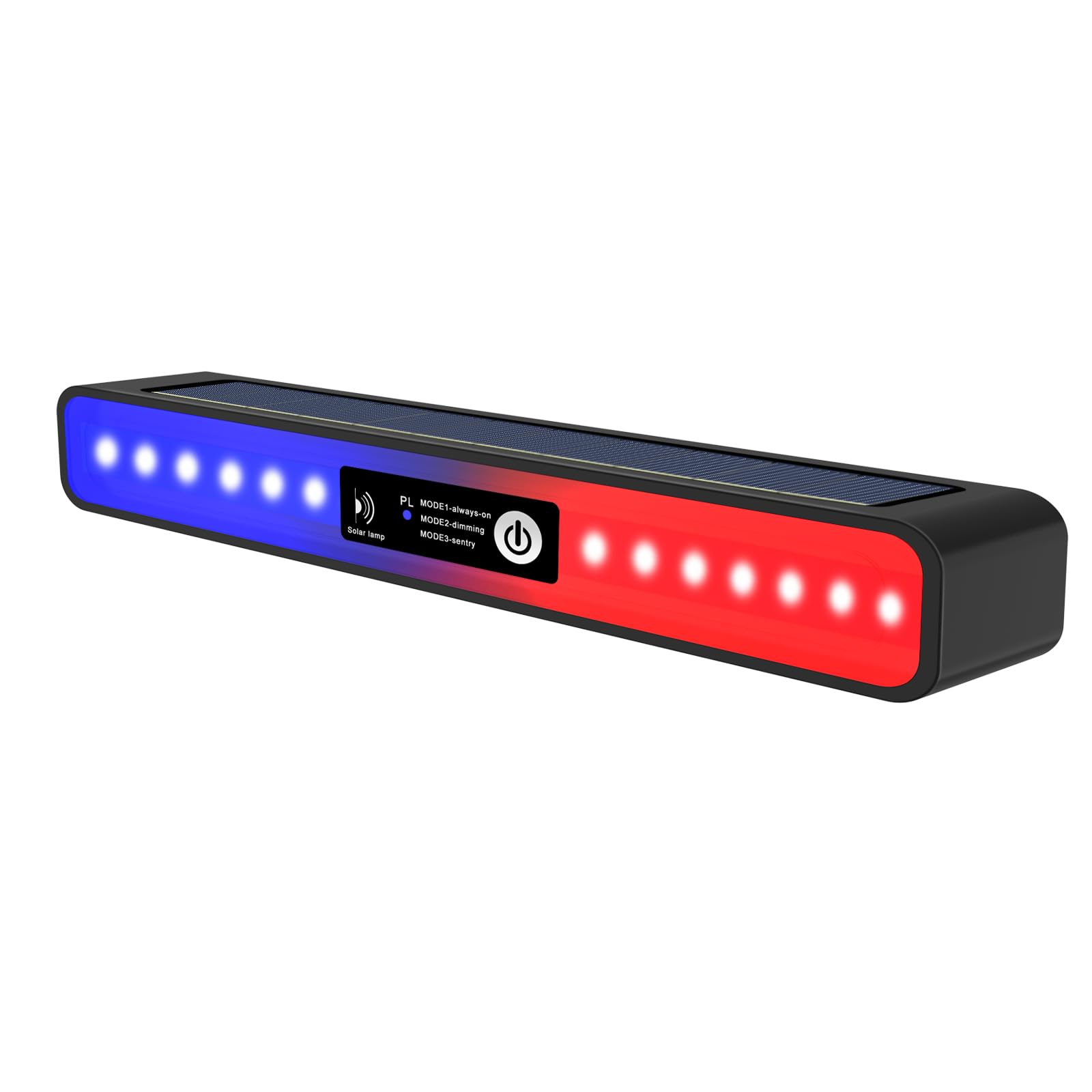 Aolyty Solar Lights Outdoor, 3 Work Modes Solar Strobe Lights Waterproof Wall Light Solar Warning Lights Bright White Light/Red 