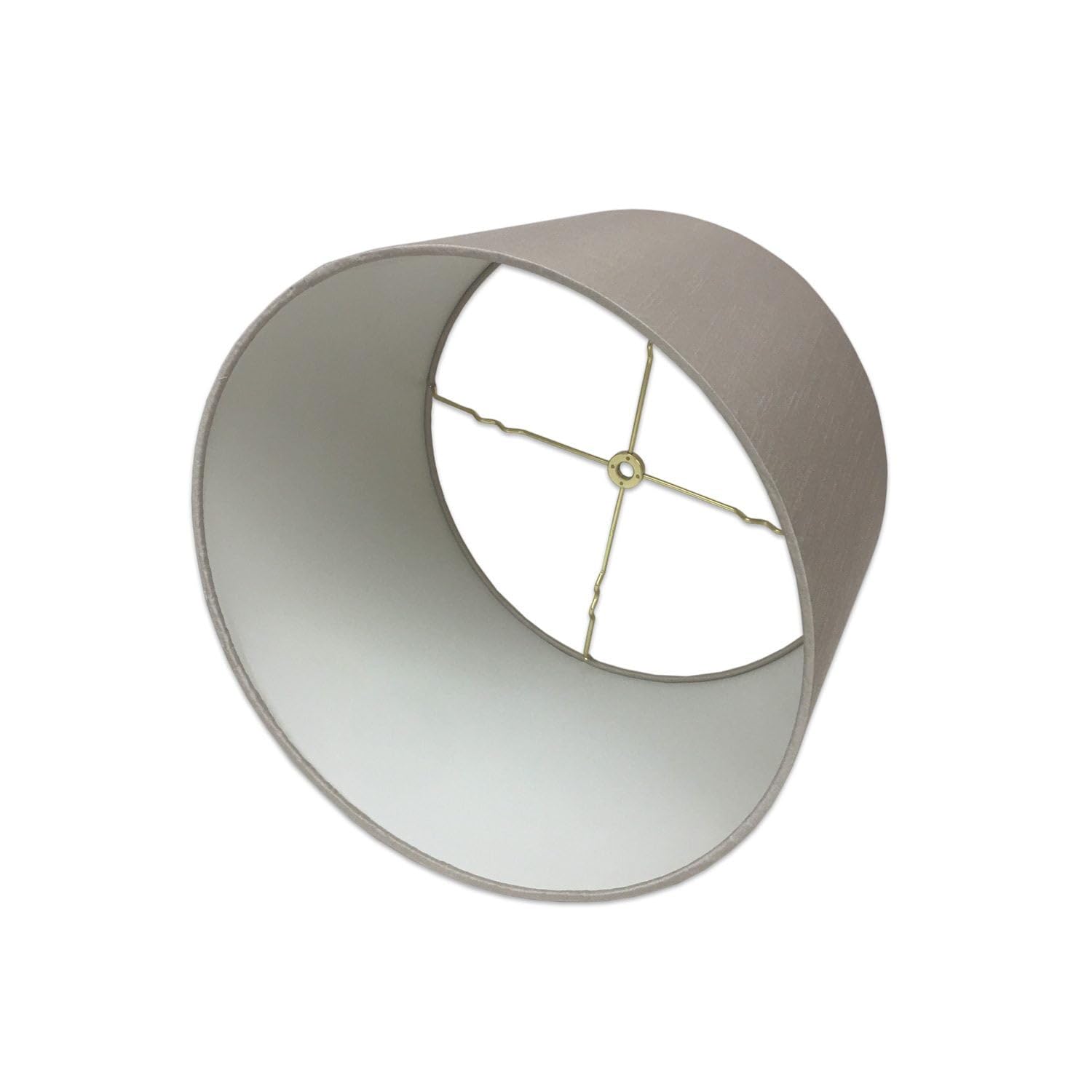 Royal Designs, Inc. Shallow Drum Hardback Lamp Shade, HB-610-14GR-2, 13x14x9, Gray, 2 Pack