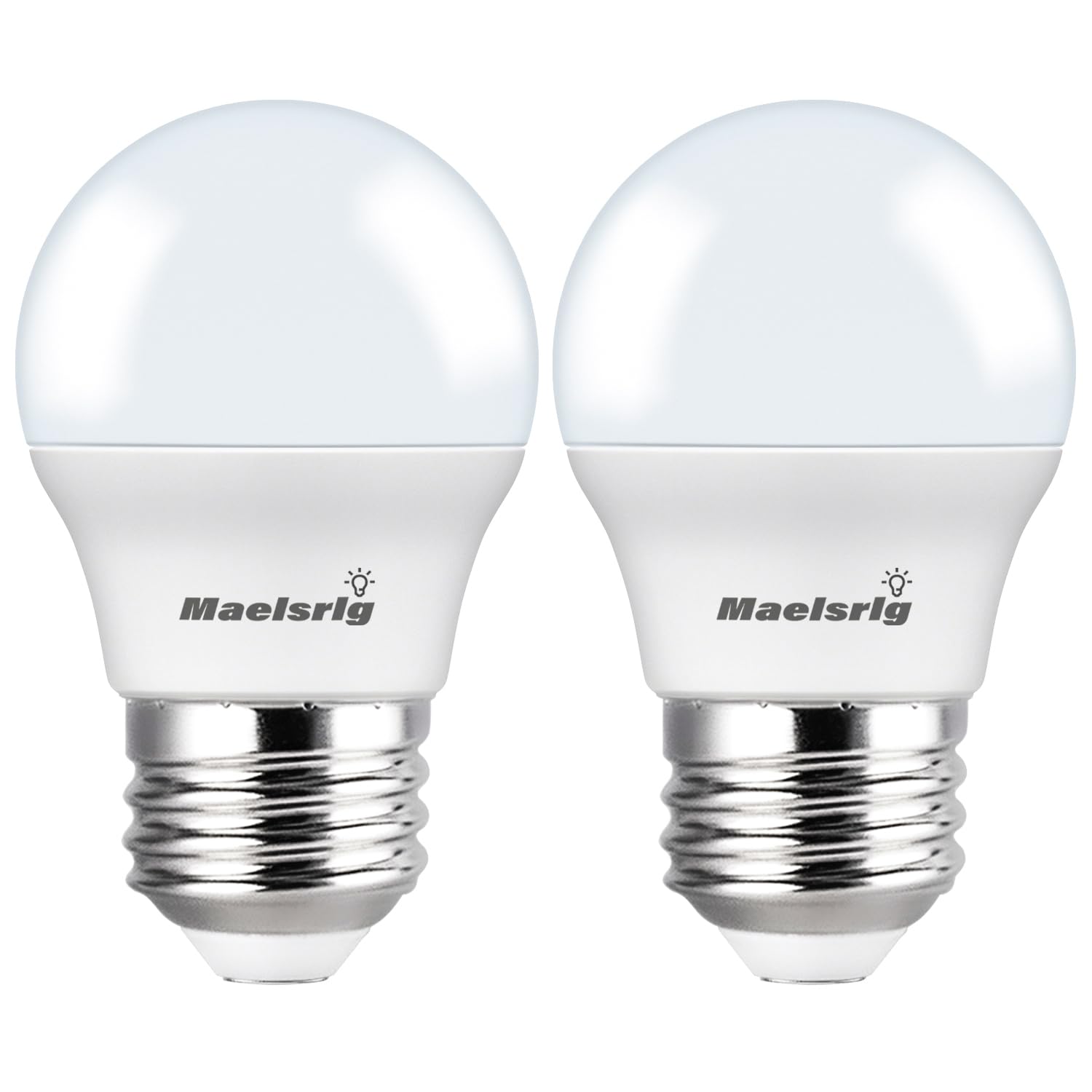 Maelsrlg 40 Watt Equivalent Refrigerator Light Bulb  90+CRI  5W 600LM Fridge Bulb 5000K Daylight  Waterproof A15 E26 Base  25 000Hrs Lifespan for Freezer Frigidaire Replacement  2-Pack