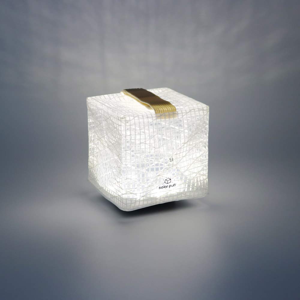Solight Design Solar-Powered Inflatable LED Lantern - Waterproof, Compact, Bright White - Solar Puff 1B - 1 Pack