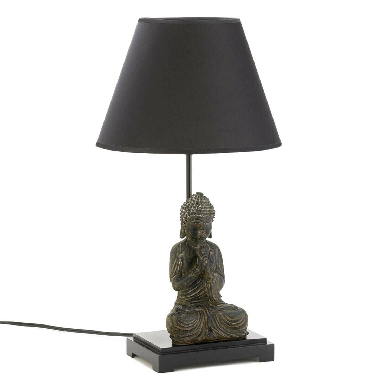 Gallery of Light Praying Buddha Lamp, 12.5in Diameter x 24in Tall, Multicolor, Plastic, Model KOEHLER-15160