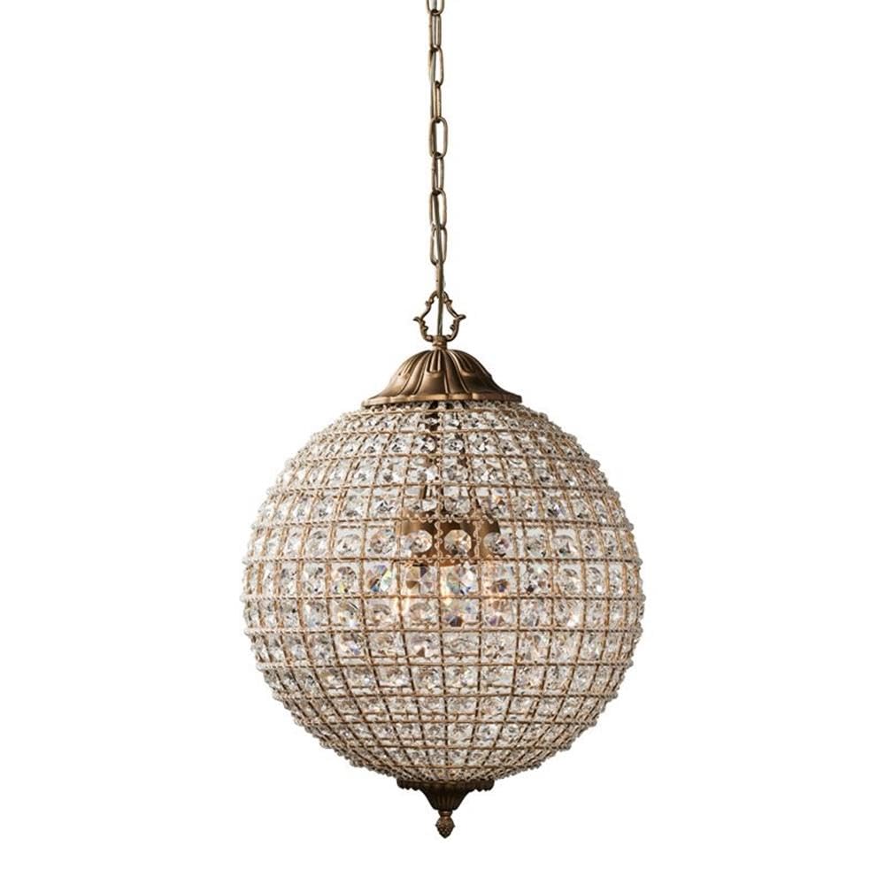 Kosas Home A56003499Z Allesandria Crystal Chandelier, Brass/Clear/Gold