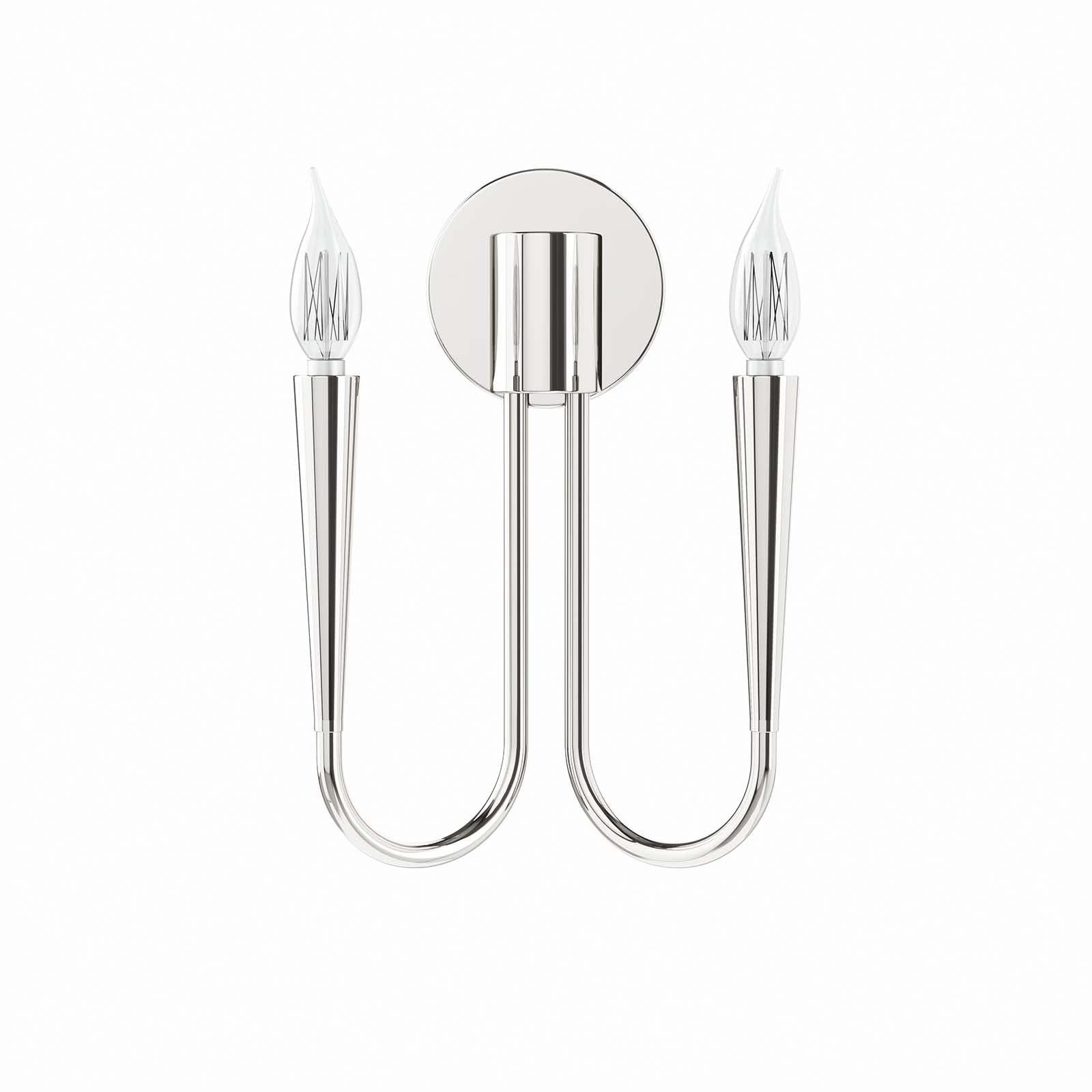 Modway Penrose 2-Light Wall Sconce in Polished Nickel