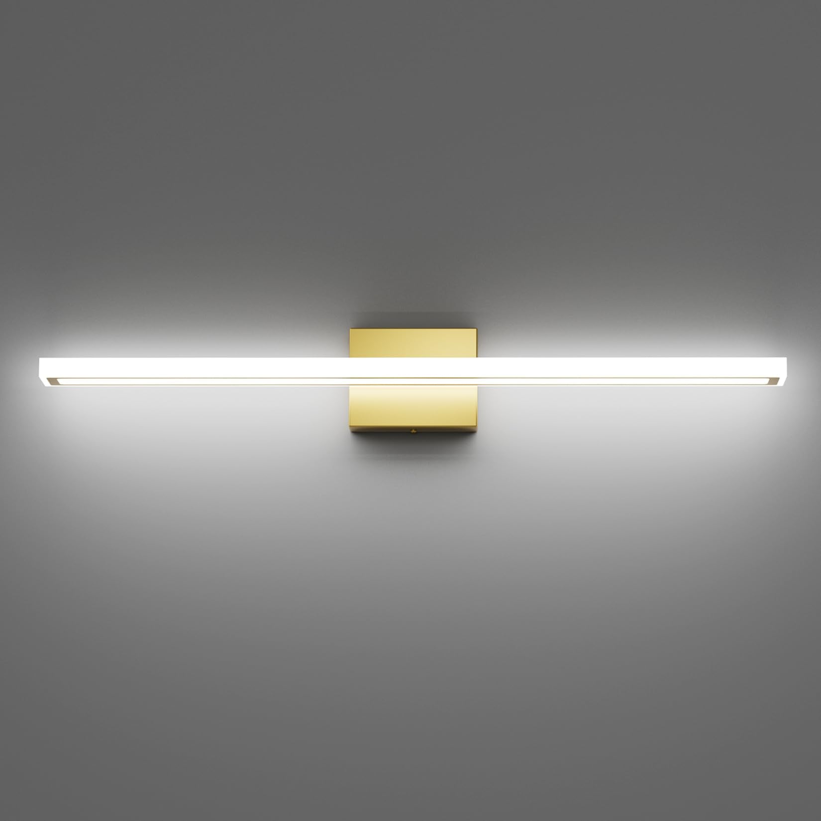 lundwa Gold LED Bathroom Vanity Light Bar 31.5inch 24W Stainless Steel Model JS6181 Cool White 6000K