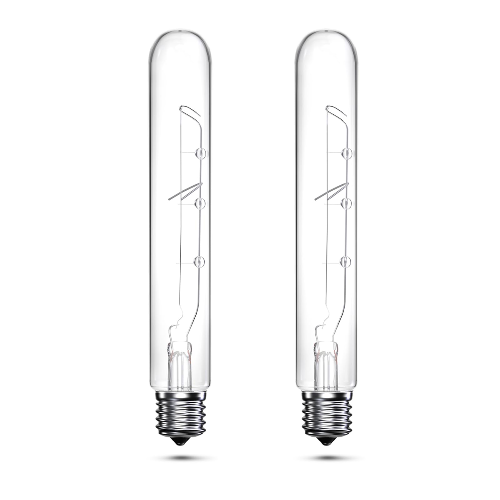 Bonlux 40 Watt T6.5 Refrigerator Light Bulb Dimmable, 120V Intermediate Base E17 Clear Appliance Bulb 5.4In T6.5 Exit Sign Light
