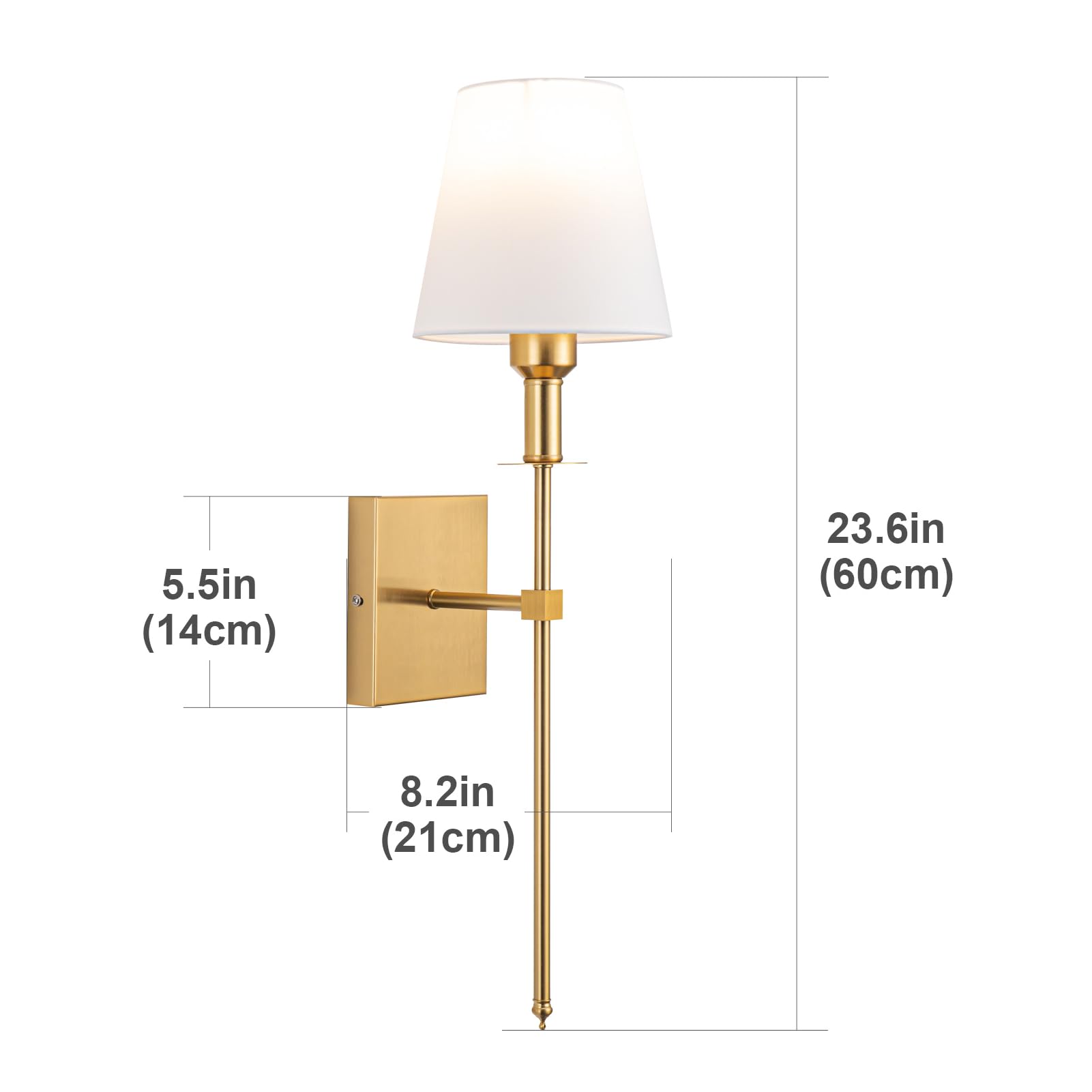 Jengush Gold Battery Operated Wall Sconces Set Of 2, Remote Dimmable, 10 Color Modes, Indoor Lighting
