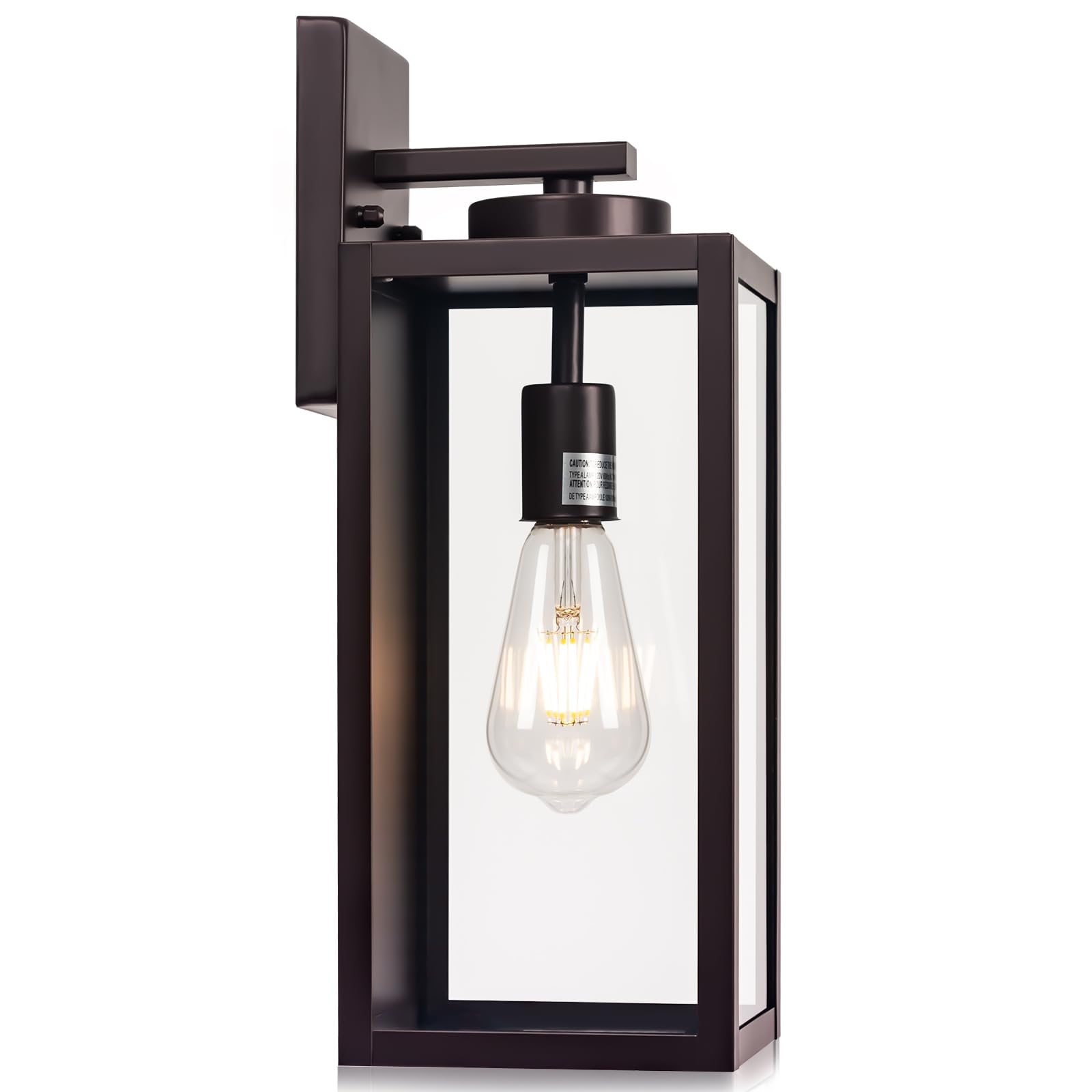 Yolsunes 16&quot; Oil-Rubbed Bronze Outdoor Wall Light Fixture, Farmhouse Sconce For Patio & Garage