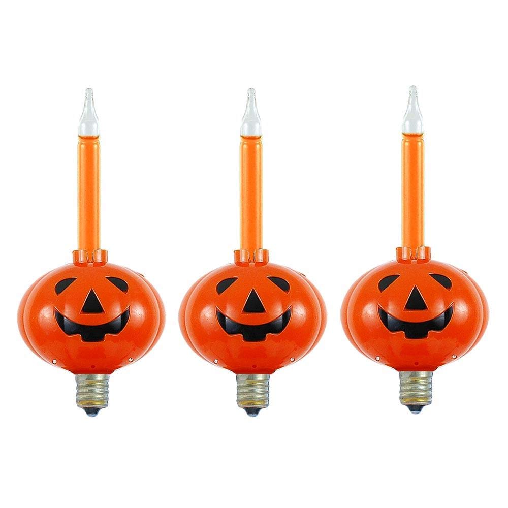 Novelty Lights Halloween Pumpkin Bubble Light Set, 7 Count, Orange, Model BL-PUMPKIN-SET