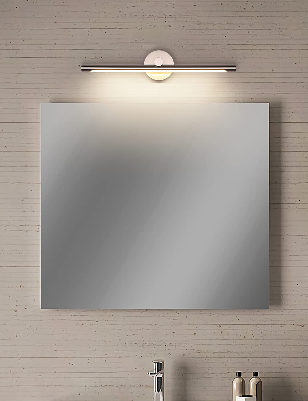 JUSHENG Picture Light, 12W Brushed Nickel Metal, 24.21in Inch, Hardwired, 3000K Warm White, Model 9050