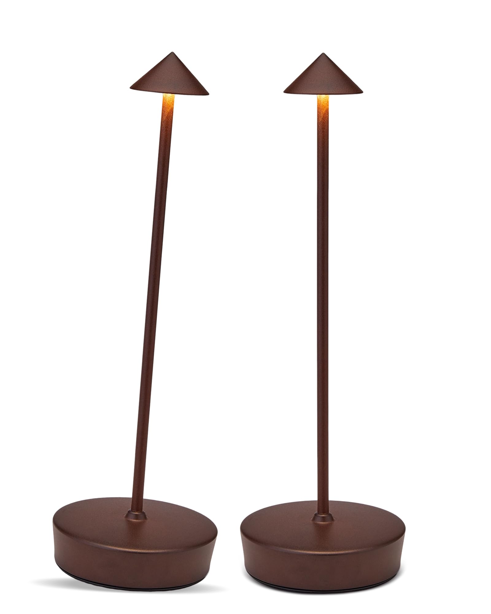 Xminkdza Cordless Led Table Desk Lamp 2 Pack  7000Mah Battery Outdoor Table Light Waterproof For Restaurant Patio Camping Home Decor  Usb-A Output  Brightness Memory  Dimmable