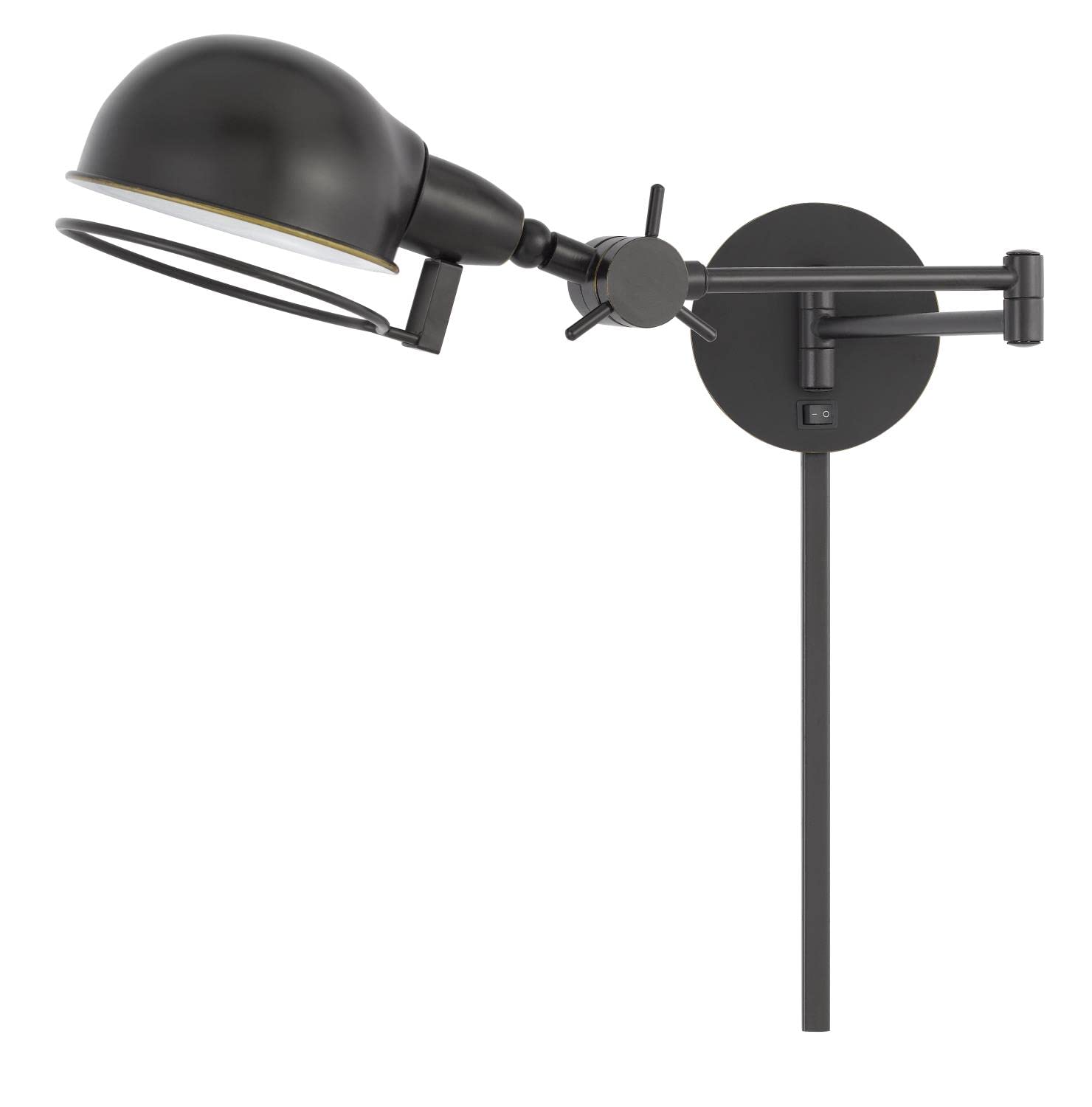 Cal Lighting Wl-2924-Db Transitional One Light Swing Arm Wall Lamp From Linthal Collection In Bronze/Dark Finish, 27.00 Inches