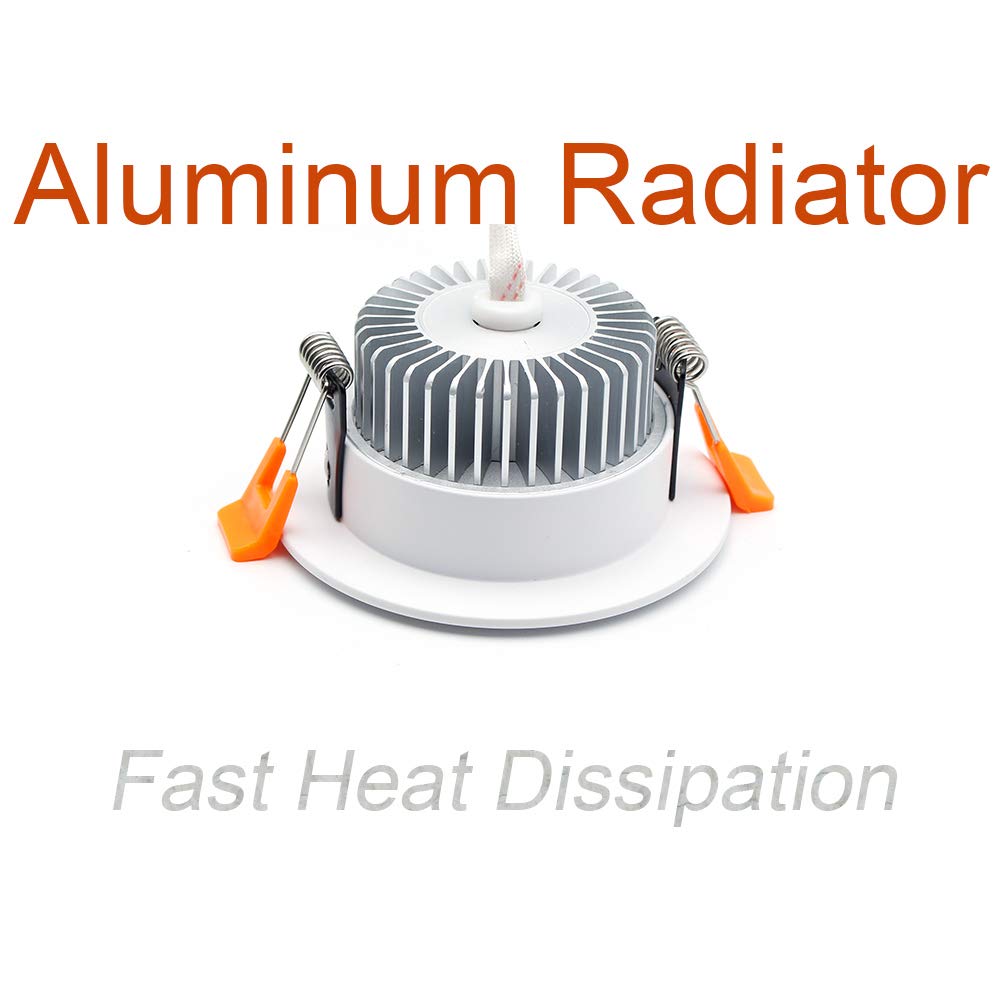 2.5 inch Dimmable LED Recessed Lighting, 5W Retrofit Downlight, 6000K Daylight White, CRI 80 with LED Driver, as AC 110V Ceiling