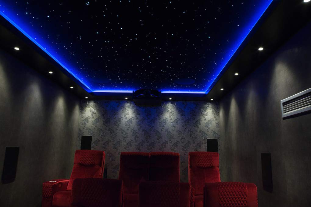 Azimom Bluetooth Rgbw Led Fiber Optic Star Ceiling Light Kit, 450Pcs 0.03In 6.5Ft, Multicolor, Music Mode, Model C-889