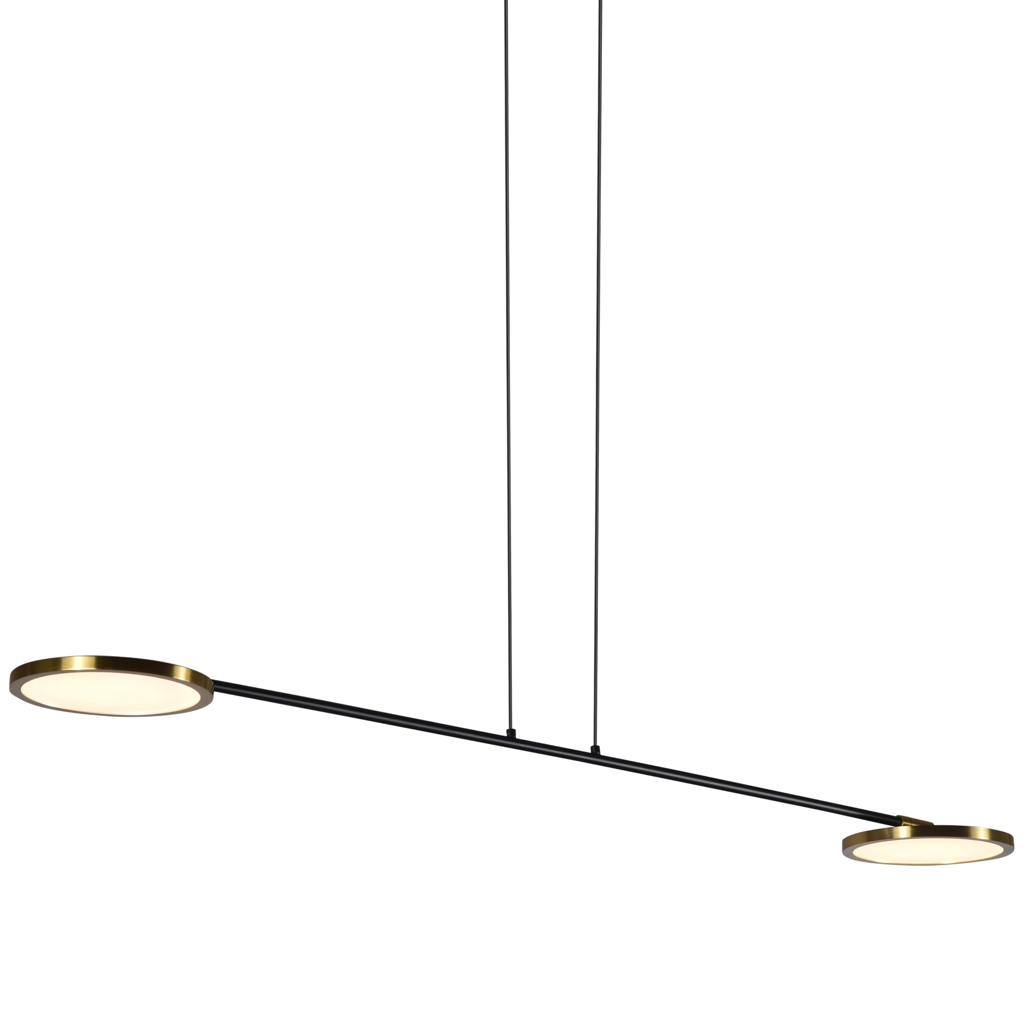 VONN Lighting Torino LED Pendant Light, 39in Adjustable, Antique Brass, Model VAP2192AB