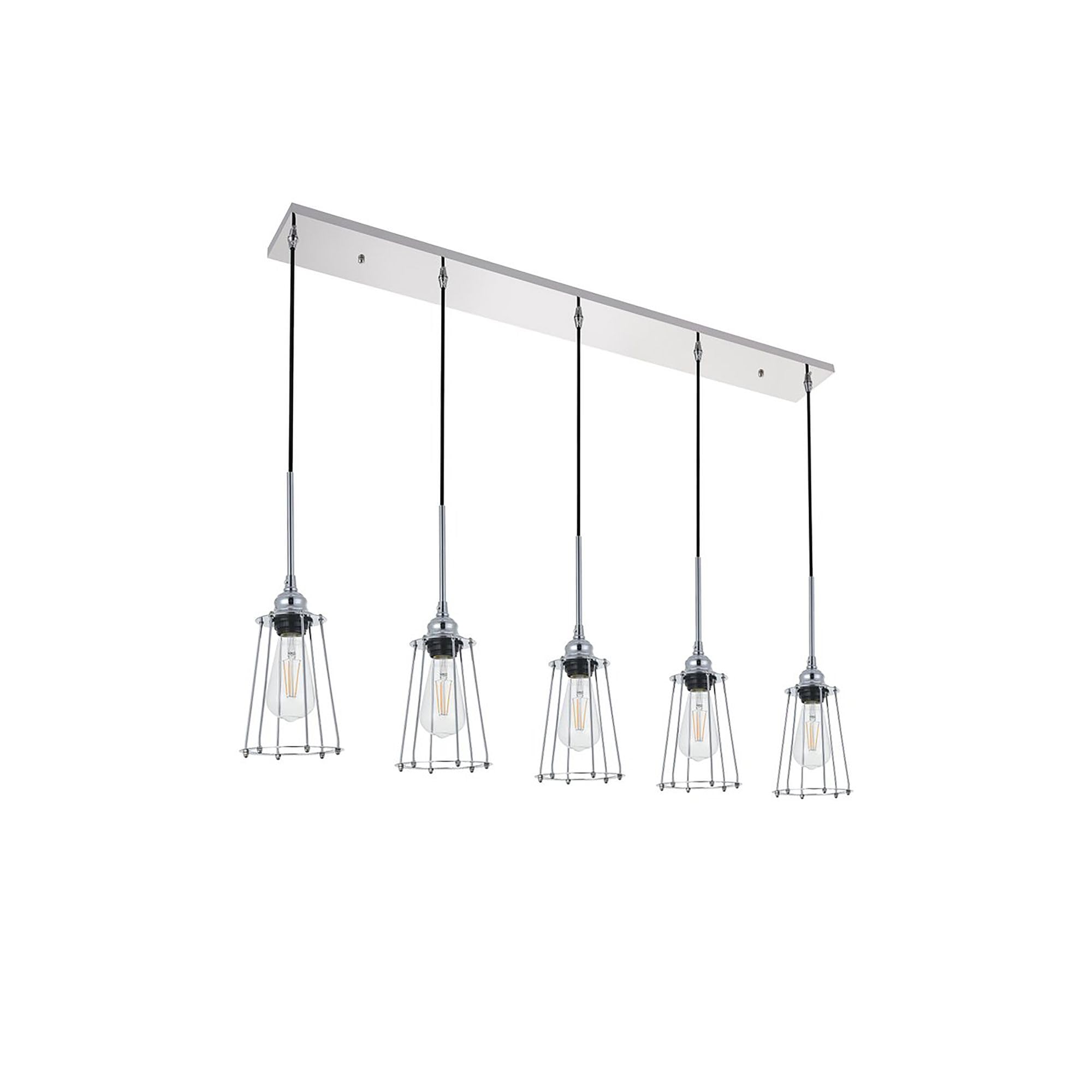 Living District Indoor Modern Home Decorative Bright Ceiling Auspice 5 Light Chrome Pendant