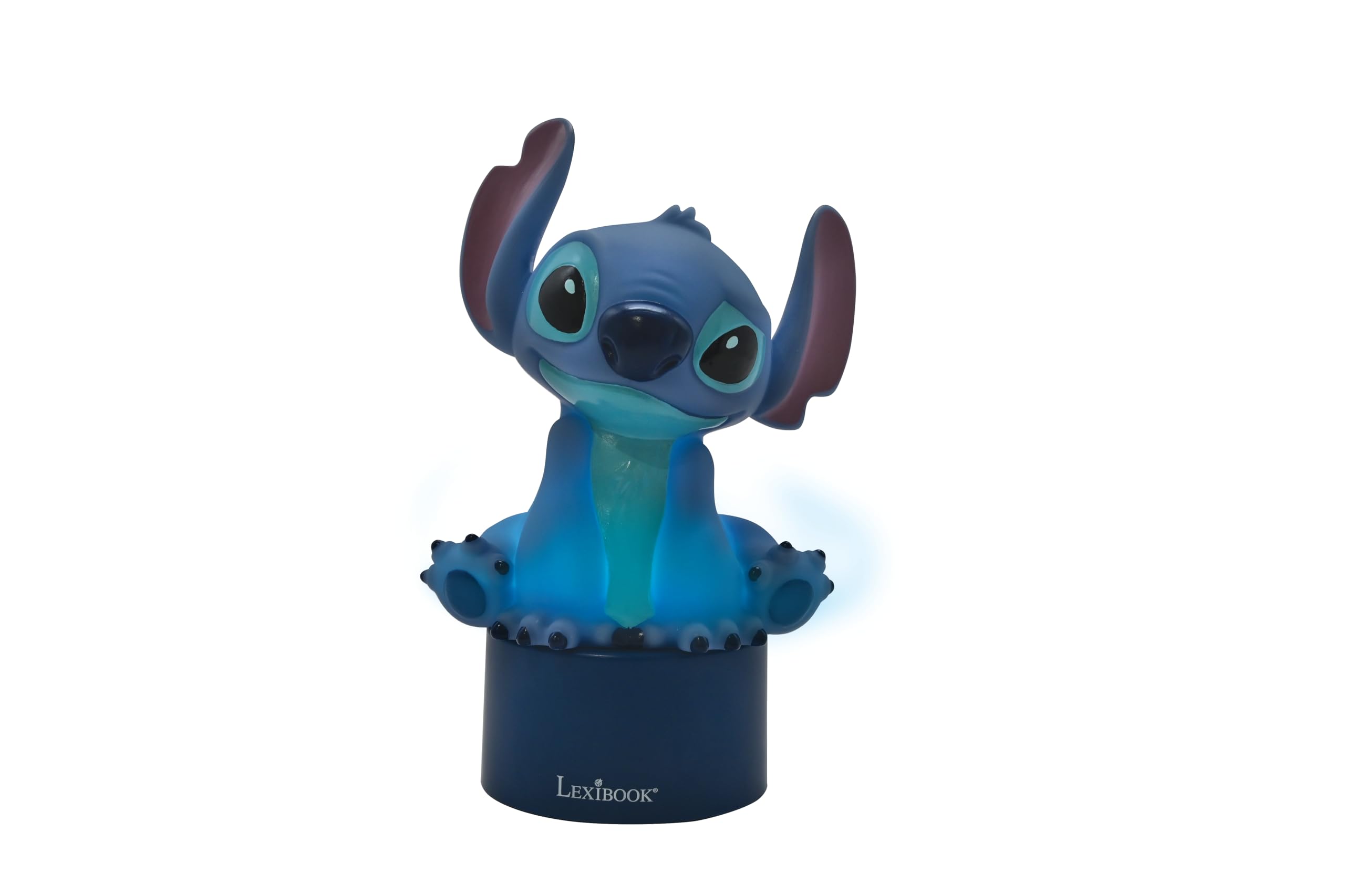 LEXiBOOK Disney Stitch Nightlight Speaker, Color Changing, Soft Light, Small, Blue, Model NS01D