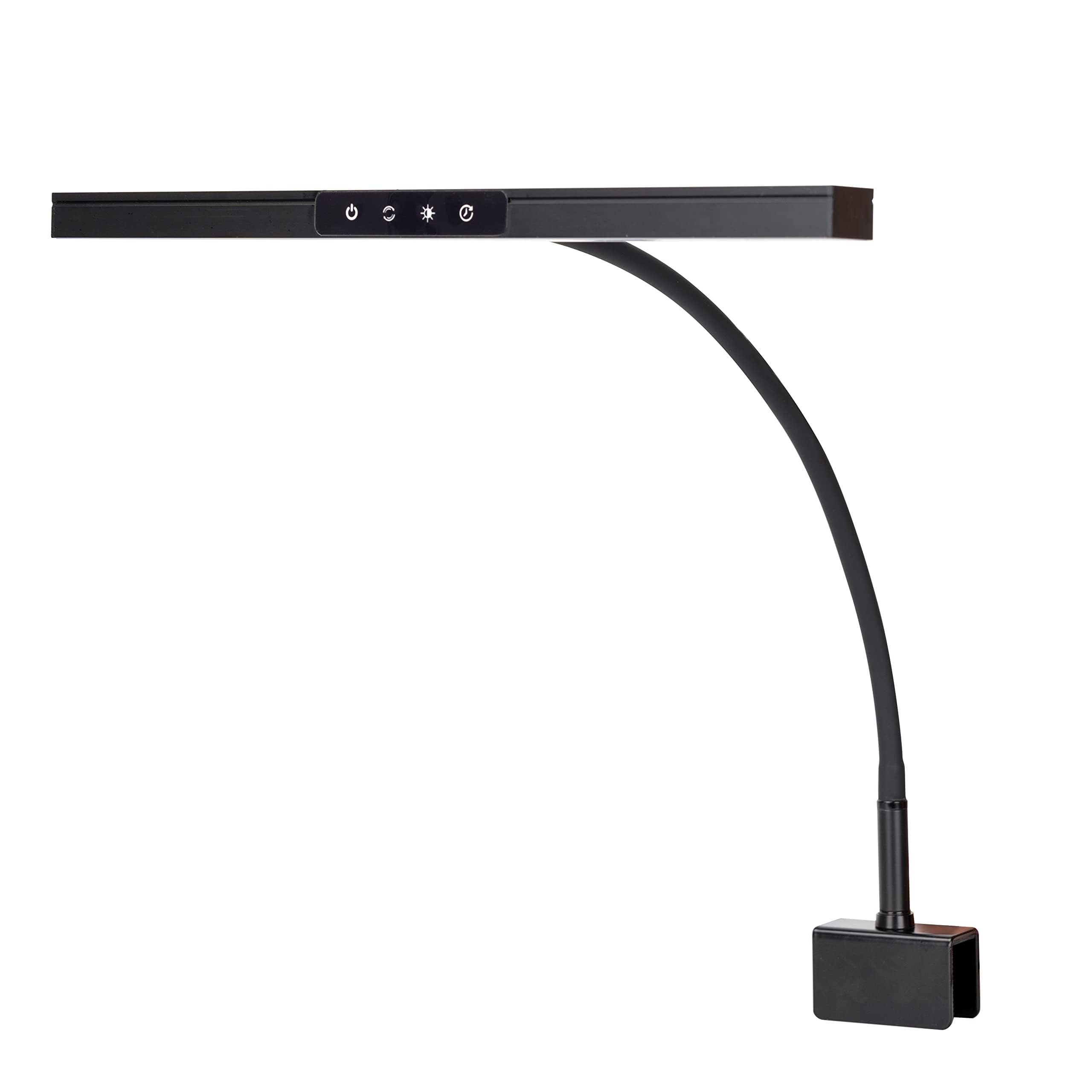 CIVHOM Adjustable Piano Lamp - 3 Color Modes, Auto-Off Timer, Black Desk Light for Music Stand & Wide Illumination