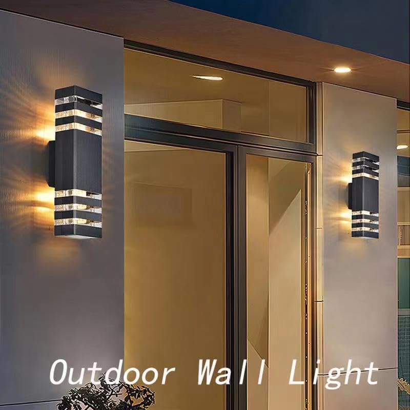 Muclud 2Pack 15Inch Led Square Up & Down Wall Lights,14W Outdoor Wall Light 4000K Day White Aluminum Body Waterproof Ip65 Led Ex