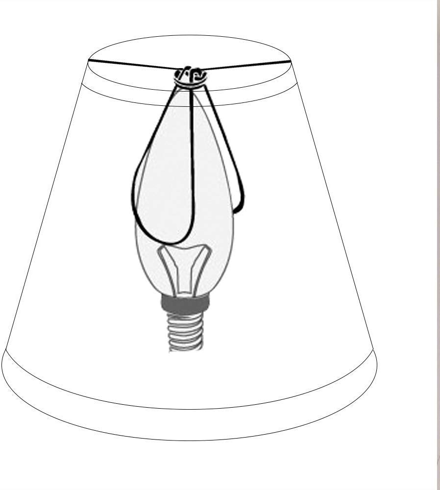 ALUCSET Double White Small Lamp Shade Clip On Bulb Set of 2 for Candelabra Bulbs, Barrel Fabric Lampshade for Table Chandelier W