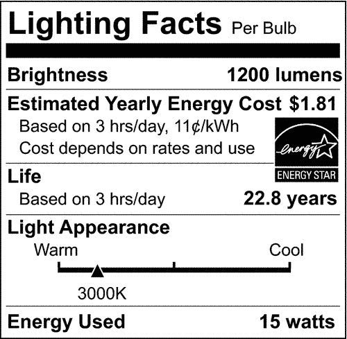 Satco S29446 15 Watt; Par38 Led; 3000K; California Compliant (12 Led Light Bulbs)