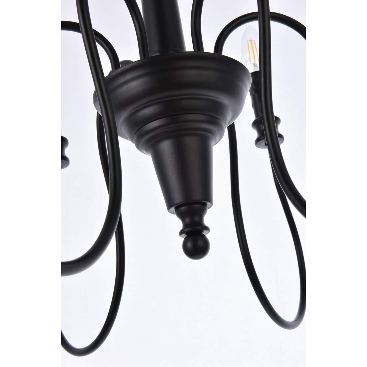 Living District Indoor Modern Home Decorative Bright Ceiling Flynx 6 Lights Pendant in Black