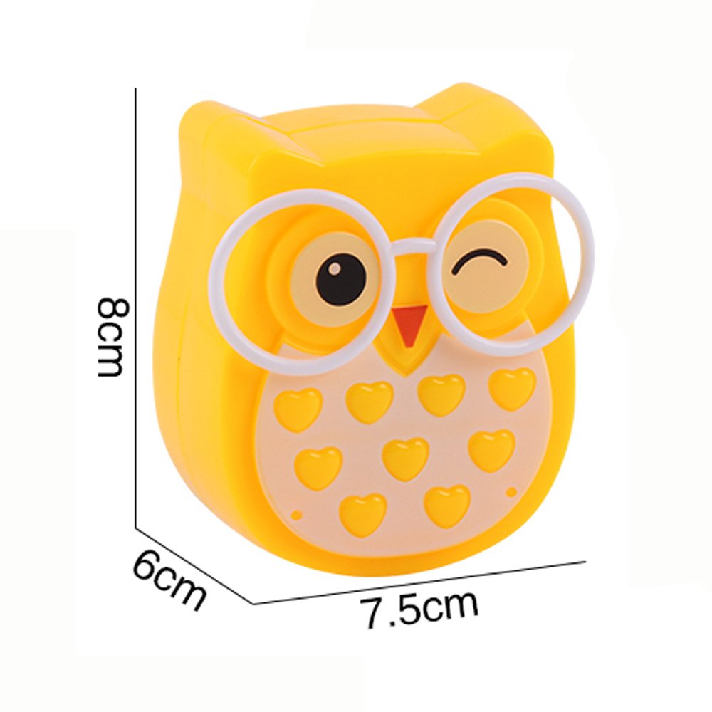 2 Pcs Owl Led Plug In Night Light For Kids- Wall Lamp Take Good Care Children Sleep Light Sensor Auto Controlled Nightlights For Baby Nursing (Yellow+Green)