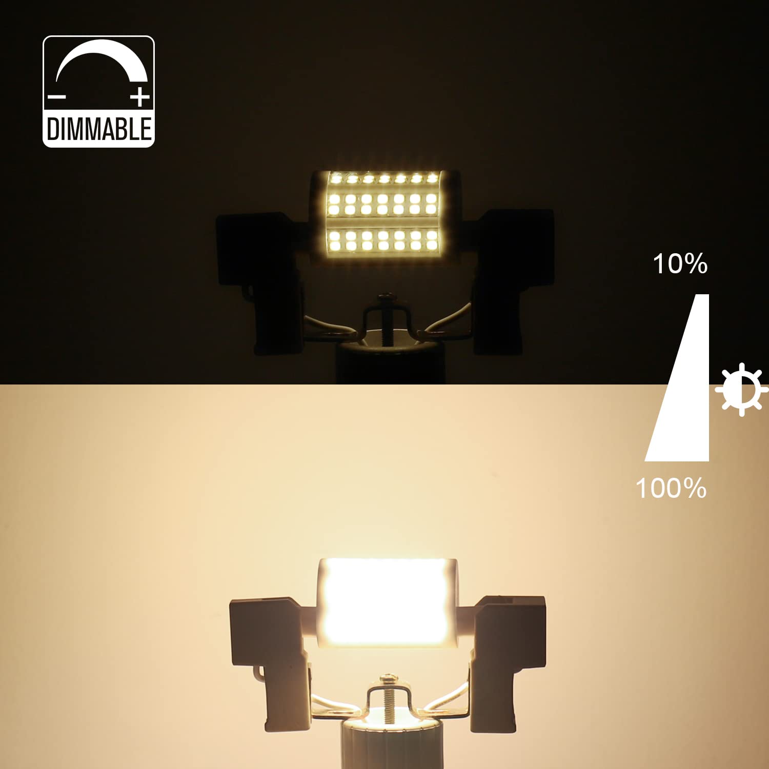 Familite R7S Led Bulb 78Mm, 15W Dimmable J78 Flood Light, 150W Halogen T3 Replacement For Torchiere Wall Sconce Work Banker, Nat