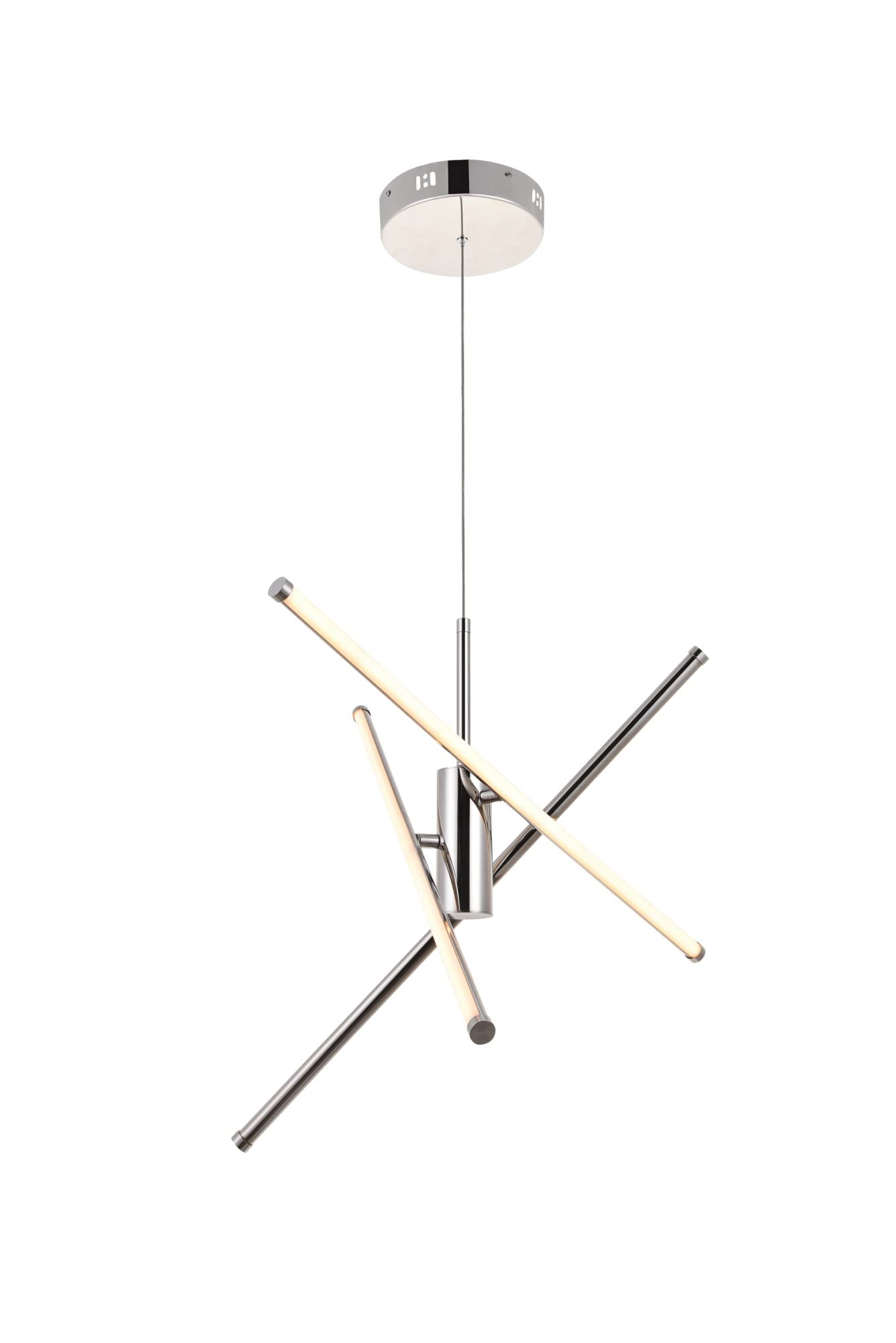 Living District Sonya 3-Light Modern Aluminum Pendant in Black Finish
