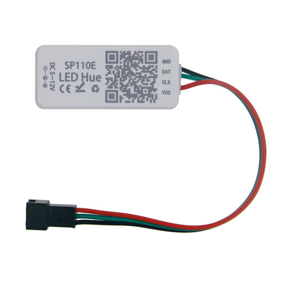 Alitove Ws2812B Led Bluetooth Controller, Sp110E, Wireless Remote, Dc 5V-12V, Rgb For Sk6812, Programmable Dream Color Pixel
