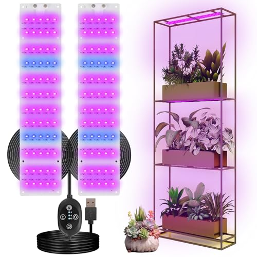 Grow Lights For Indoor Plants, Usb Led Grow Lamp, Waterproof Grow Light With 3/6/12H Timer Switch For Indoor Plants Seeding Veg Flower Growing Lamp