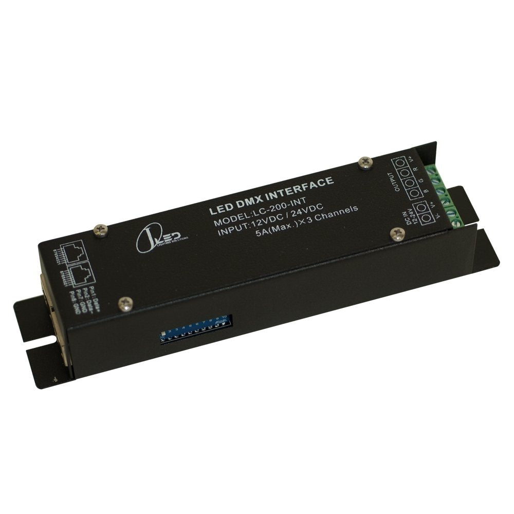 Jesco Lighting LC-200-INT DMX Interface for Low Voltage LED Fixtures, Black, Metal