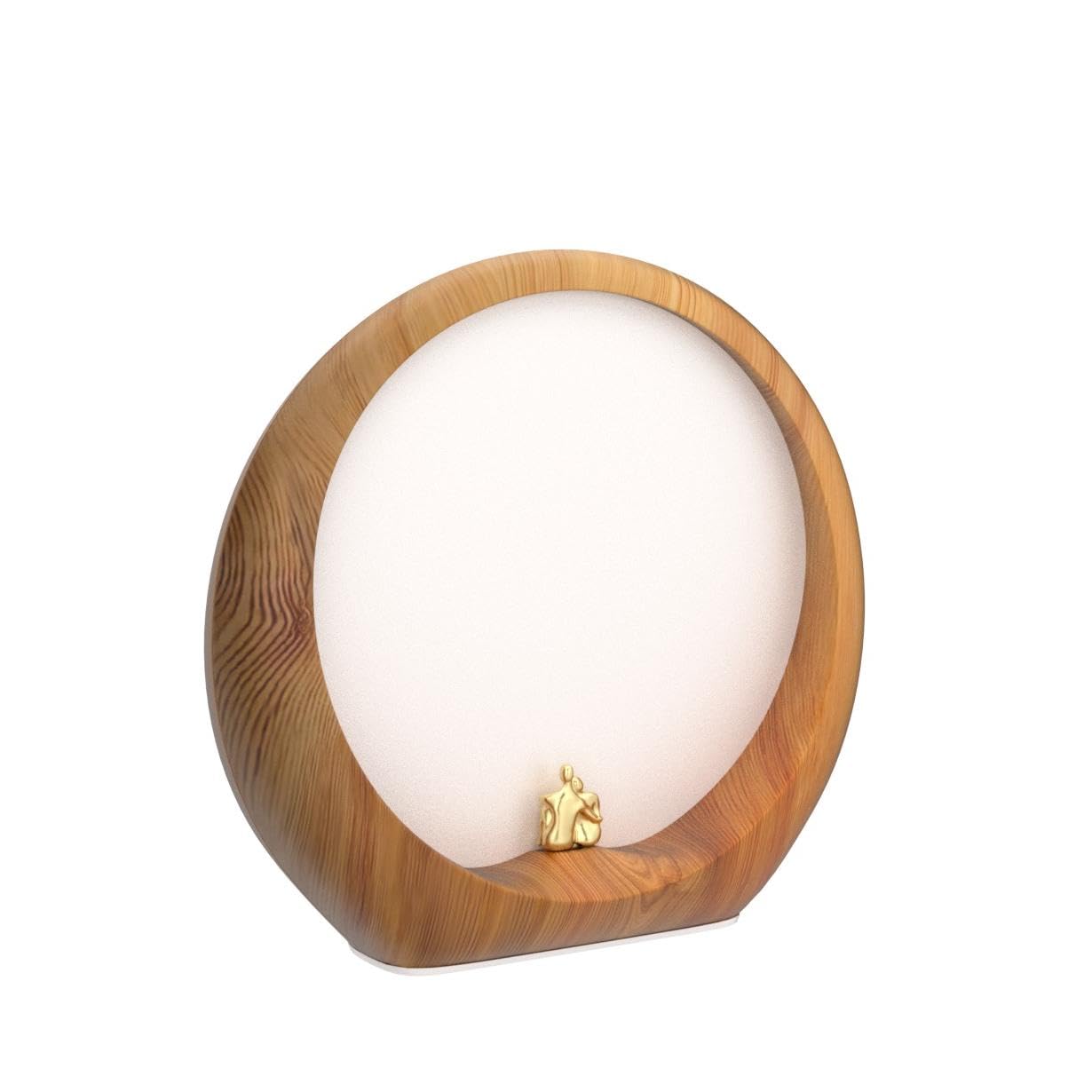 mamre Moon Lamp - Red Moon Night Light, Wood Grain Color, RM1602, Perfect for Living Room Decor and Wedding Gifts