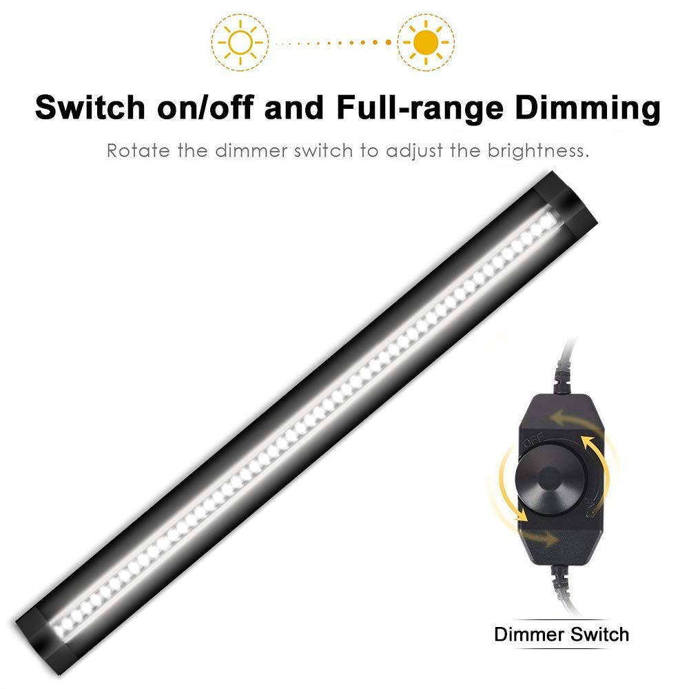 inShareplus 3 Pack LED Under Cabinet Lighting, Dimmable, 4500K, 450 Lumens, Ultra Thin, Black, Model ISP-UCB-NW30CM3-B