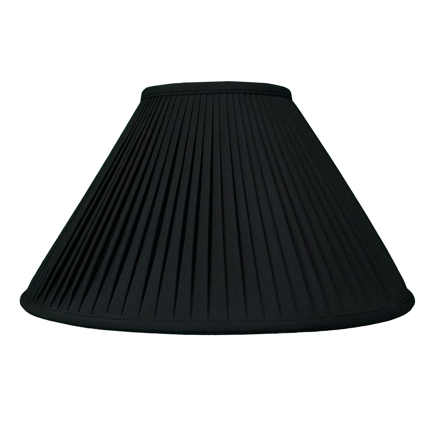 Royal Designs, Inc. Coolie Empire Side Pleat Basic Lamp Shade, Bs-727-14Blkgl-2, Black With Gold, 5 X 14 X 9.5, Set Of 2