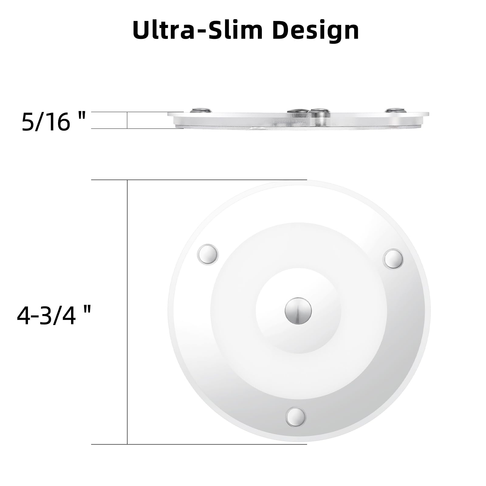 Obeaming 2 Pack 12V Led Ceiling Dome Light 400Lm, 4.75" Dimmable Interior Light For Rv Boat Camper Van Travel Trailer Truck Sailboat Interior Lighting, Surface Mount & Touch Switch(Cool White)