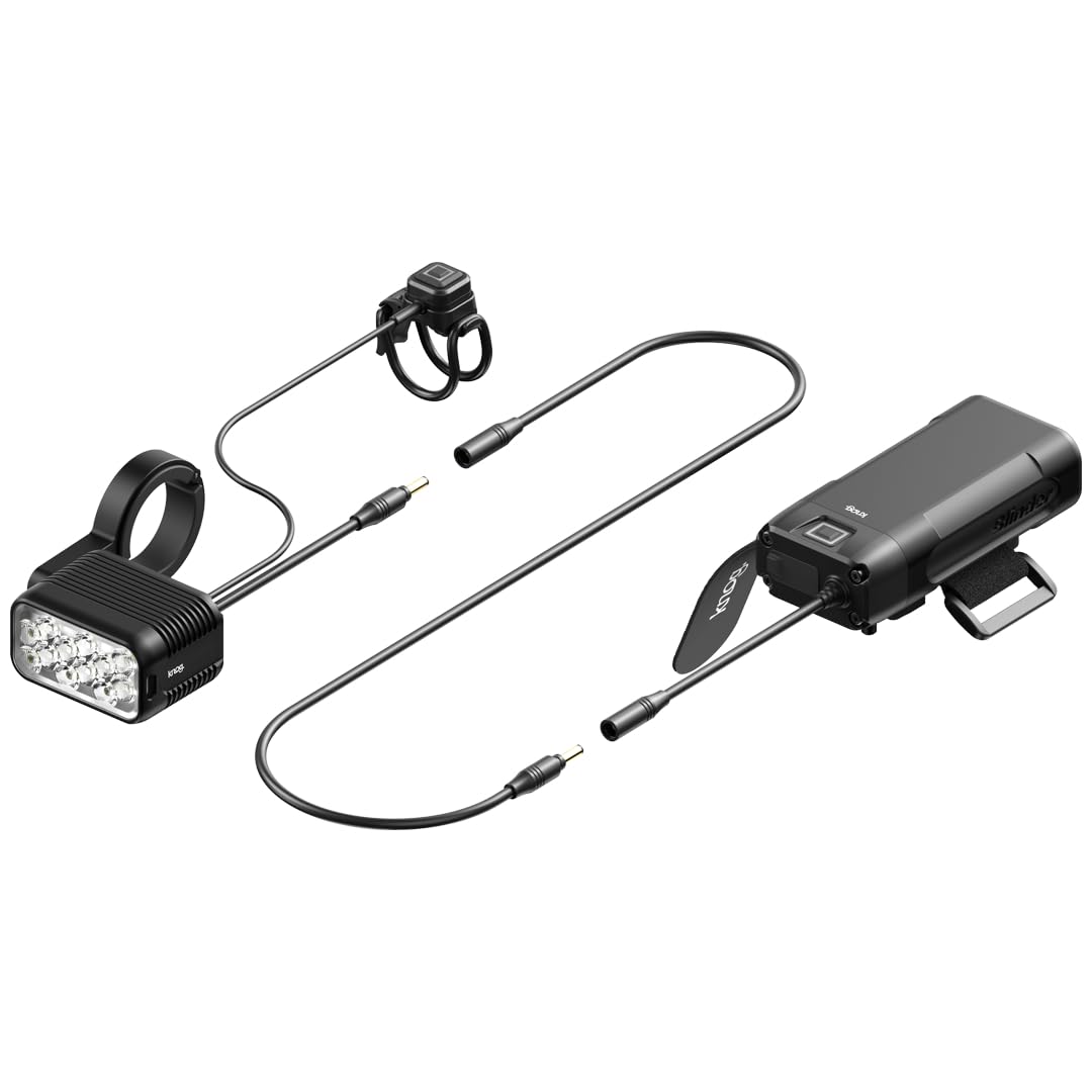 KNOG Blinder X 1800 Lumen Bicycle Light - Ultra Bright, 6 Light Modes, IP67 Waterproof, One Size, Black