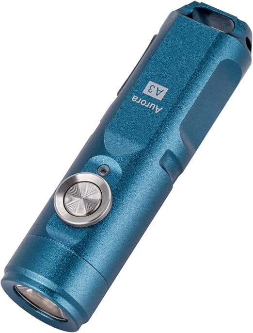 RovyVon A3 Gen 4 Keychain Flashlight, 650 Lumens, USB C Rechargeable, G4-Blue, Lightweight, Water-Resistant, EDC for Camping & Emerg