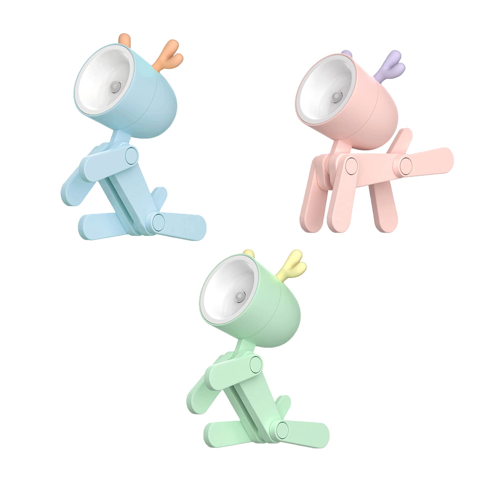 Spassleben Cute Night Light For Kids  Mini Led Table Desk Lamp  Decorative Lamp Indoor Nightstand  Animal Pet Nightlights  Christmas Decorate Birthday Gifts For Children  Students (Deer 3 Colors-G)