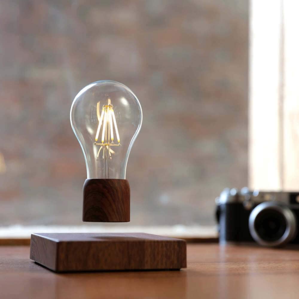 Exekoml Magnetic Levitating Led Light Bulb Desk Lamp - Unique Home Office Decor Gift