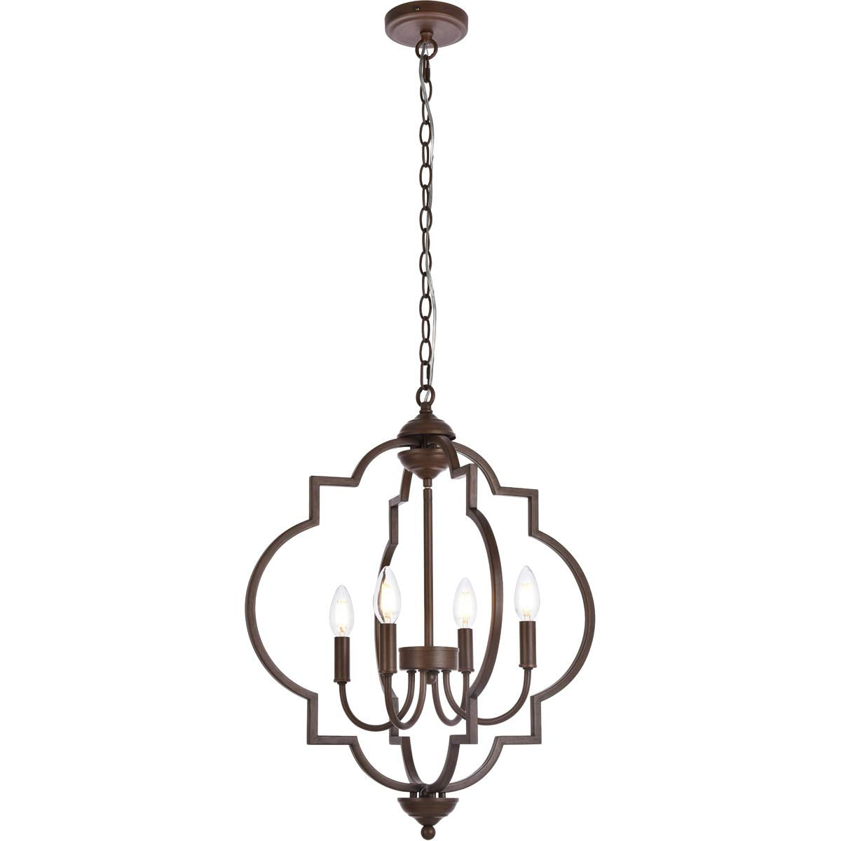 Living District Indoor Modern Home Decorative Bright Ceiling Sandara 4 Lights Pendant in Weathered Oak