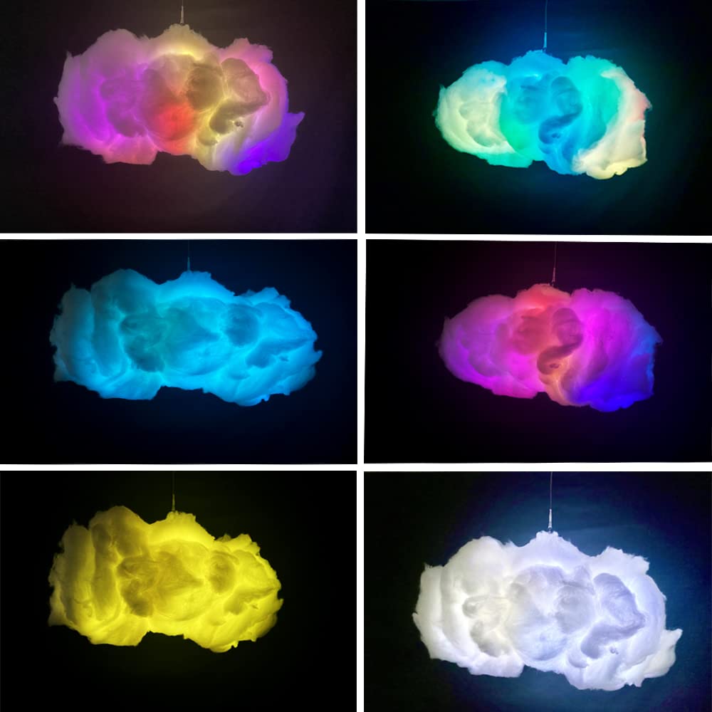 ZOKON 3D Big Cloud Lightning Light Kit, Music Sync, Wireless Remote, Multicolor, Indoor Bedroom Decor