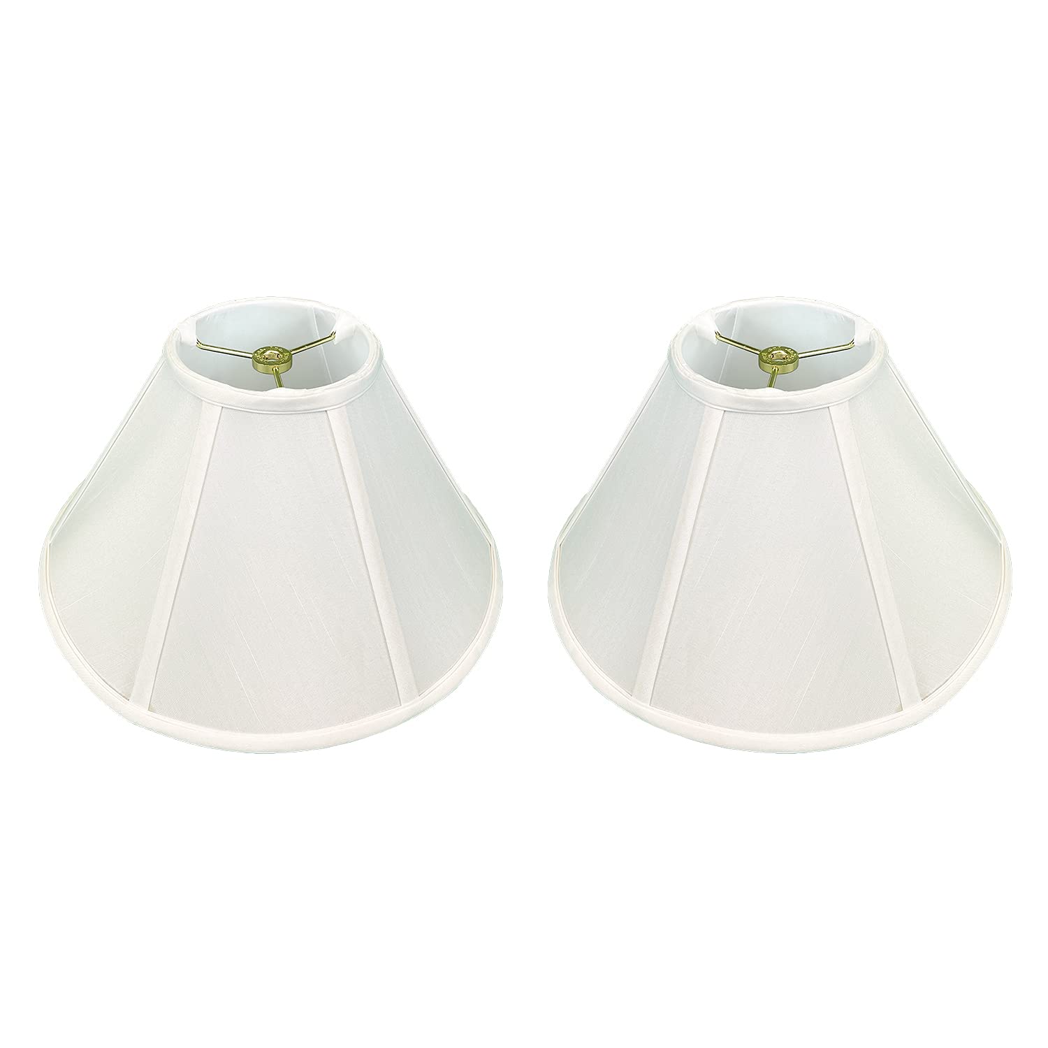 Royal Designs Empire Lamp Shade Set of 2, BS-706-14WH-2, White, 5 x 14 x 9.5, Cast Metal