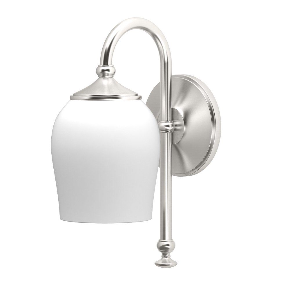 Gatco Tavern Single Sconce, Satin Nickel, Glass, 4.75W X 11.13H, Model 1621