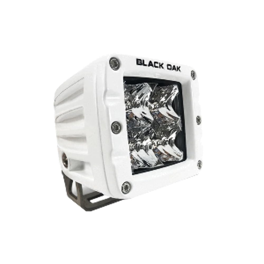 Black Oak 2&quot; Marine Led Pod Light - Spot Optics - White Housing - Pro Series 3.0