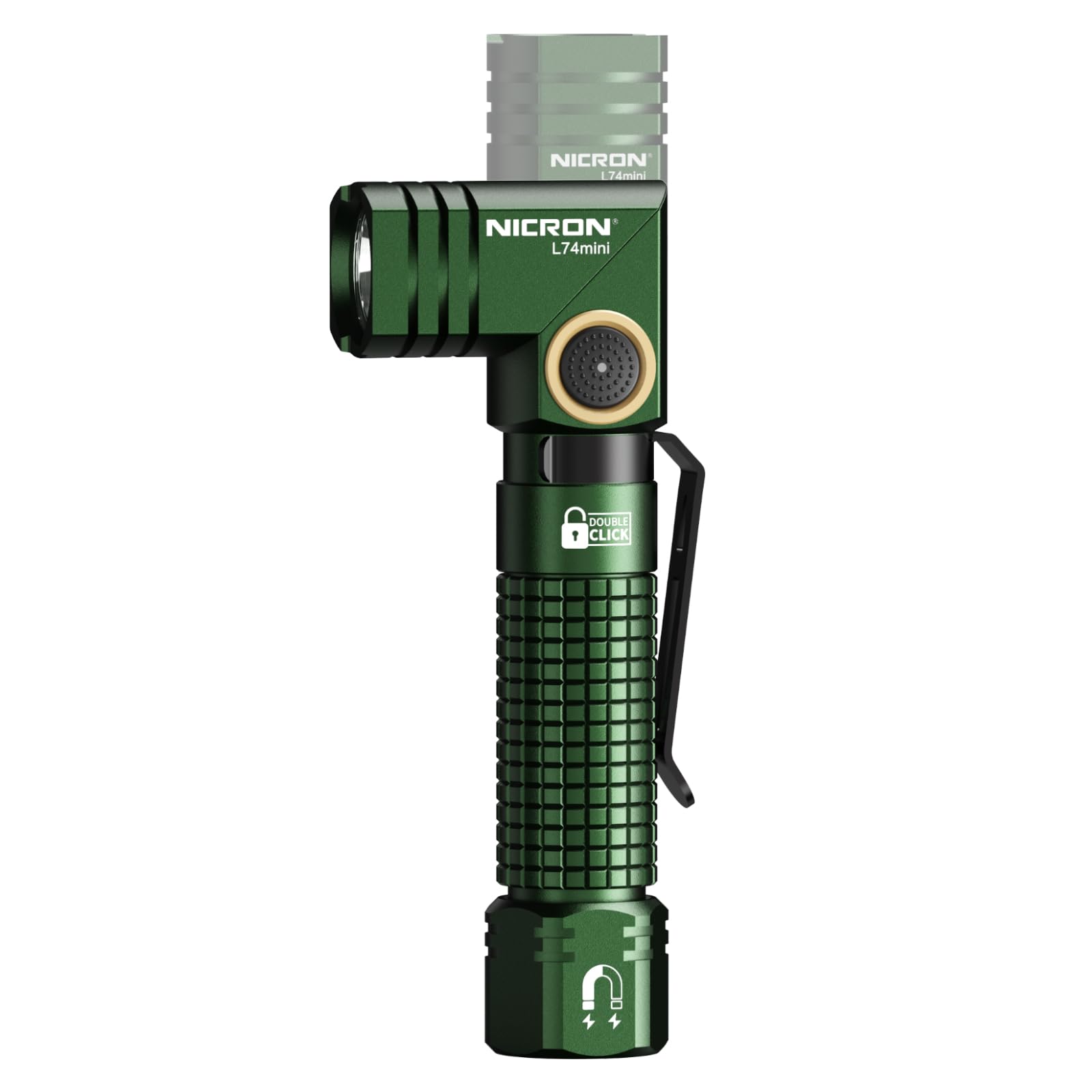 NICRON L74 Mini Rechargeable Flashlight, Small Flashlight Compatiable with AAA Battery Pocket Light for Night Working, Camping, 