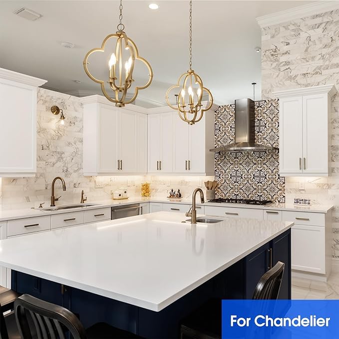 Energetic E12 B10 LED Candelabra Light Bulb, 40W Equivalent, Cool White 4000K, Clear Glass, Non-Dimmable, 6-Pack